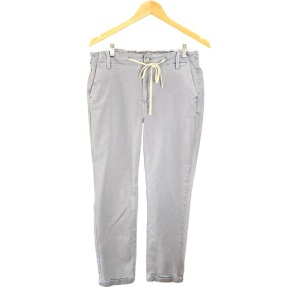 New Paige Christy Drawstring Waist Cropped Pants - Vintage Salt Blue 29 Casual - Picture 3 of 16